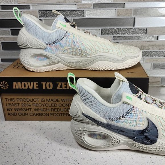 Nike Cosmic Unity SZ 11.0 Mens Basketball Shoes Natural White Grey DA6725 100 - Picture 2 of 8